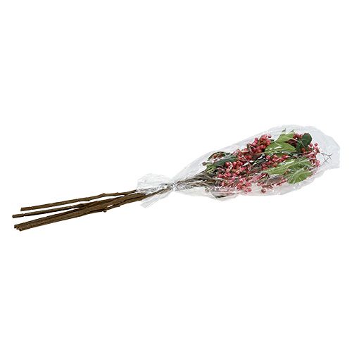 Floristik24 Ramo de baga vermelho-branco artificial 64 cm 6 unidades