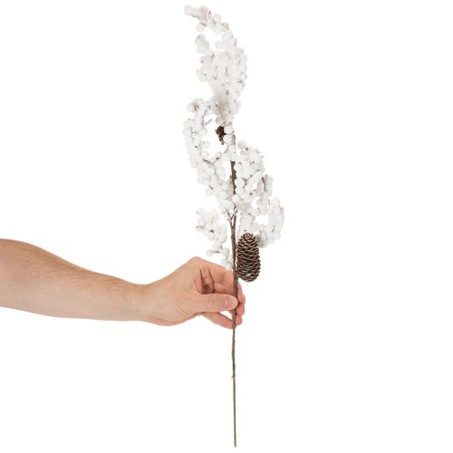 Ramo artificial decorativo de inverno com frutos silvestres e pinhas, 60 cm | Floristik24.pt