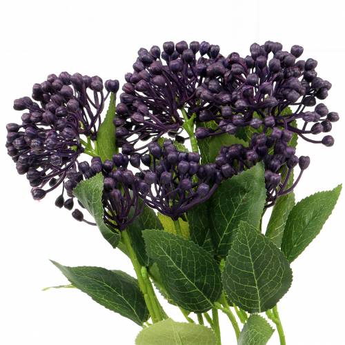 Floristik24 Berry branch Purple 3pcs Planta artificial como real!