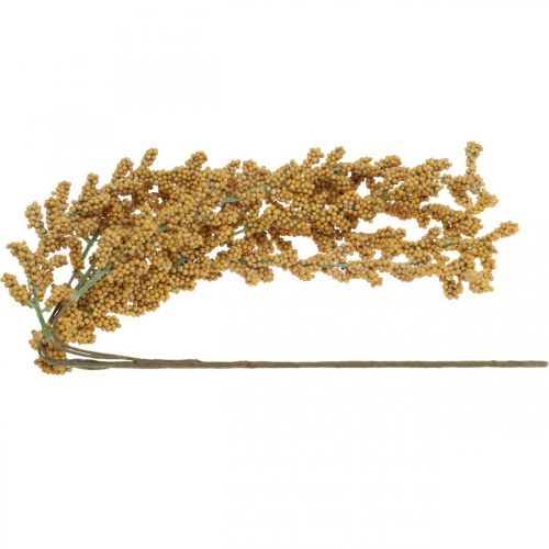 Floristik24 Ramo de bagas artificiais Ramo deco bagas deco amarelo L80cm