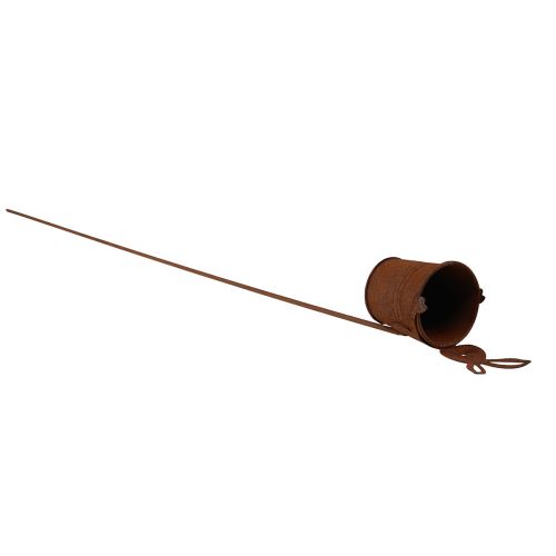 Itens Plugue de cama coelho ferrugem com plantador de balde vintage 5x11cm