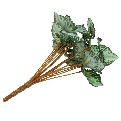 Floristik24 Begônia artificial arbusto verde 30cm