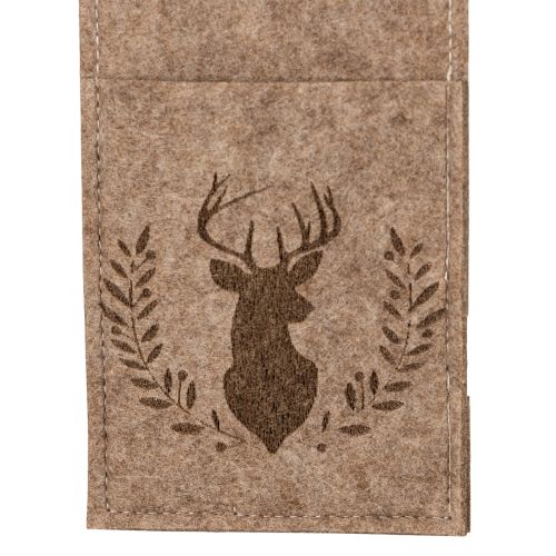 Porta-talheres com estampa de veado, feito de feltro, 26 cm, 4 peças | Floristik24.pt