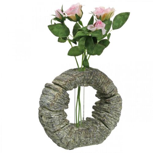 Floristik24 Vaso de concreto com anel de tubo de ensaio Ø16cm