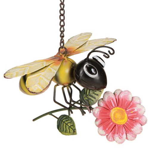 Itens Decoração de abelha Decoração de jardim de metal para pendurar pintado 21×21cm