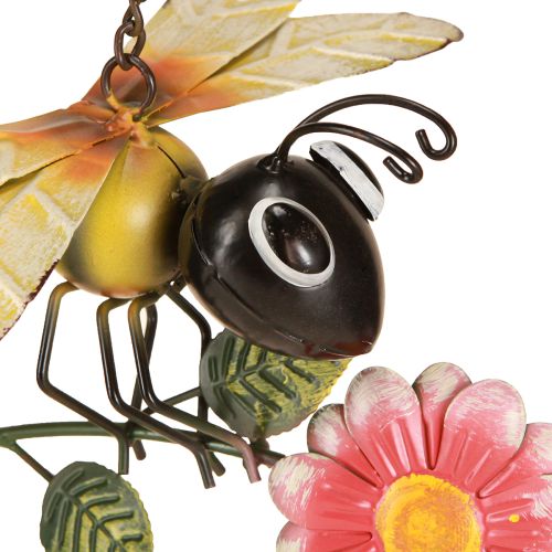 Itens Decoração de abelha Decoração de jardim de metal para pendurar pintado 21×21cm