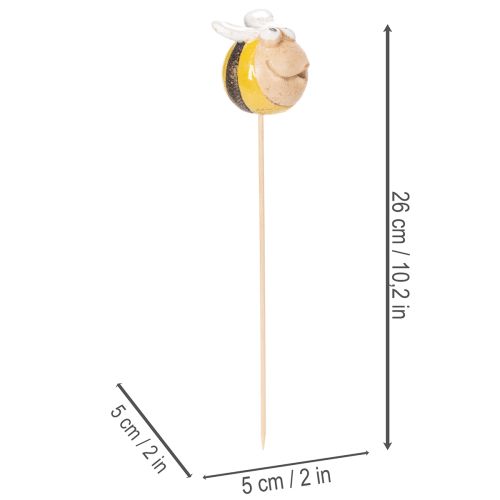 Itens Estaca de jardim com abelha decorativa para jardim e varanda, 26 cm, conjunto de 4 peças