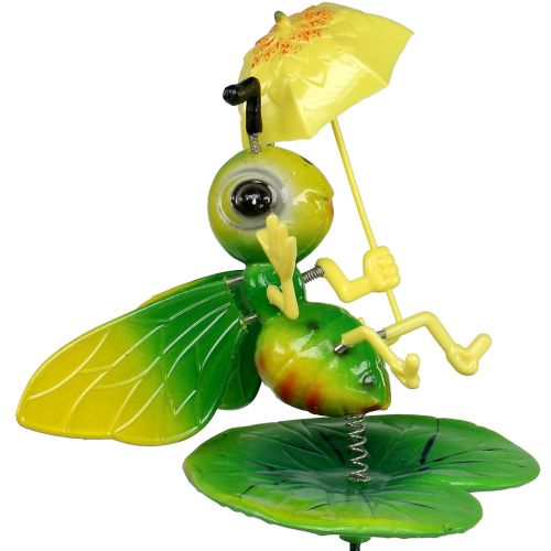 Floristik24 Abelha com guarda-chuva como plug de jardim 73 cm