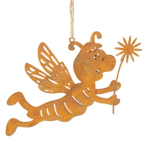 Enfeite de abelha para pendurar, metal cor ferrugem, decoração de verão, 12 cm, 6 peças comprar | Floristik24.pt