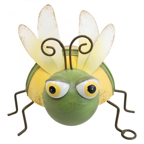 Floristik24 Figura de jardim abelha, figura decorativa metal inseto H9.5cm verde amarelo