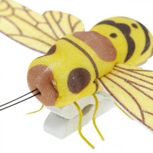 Floristik24 Deco clip abelha, decoração de primavera, abelha para cortar, decoração de presente 3 peças