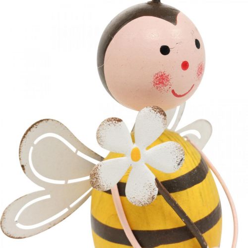 Floristik24 Abelha decorativa com flor figura decorativa decoração de verão Alt.21cm 2 peças