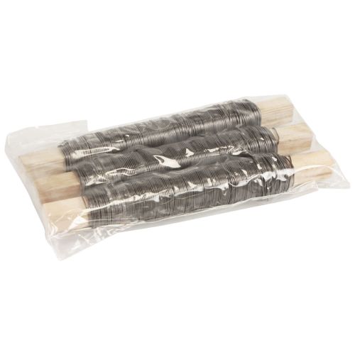 Floristik24 Fio de enrolamento fio de ligação recozido azul 0,65mm 100g 3 peças