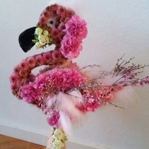 Floristik24 Figura de espuma floral flamingo 70cm x 35cm