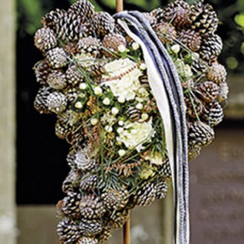 Floristik24 Coração de espuma floral 18 cm x 9 cm x 3,5 cm