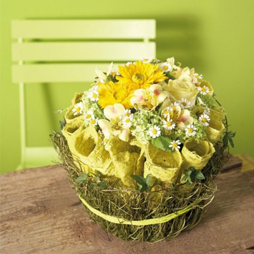Itens Espuma floral úmida com tigela para flores Alt.10cm Ø16cm 2 unid.