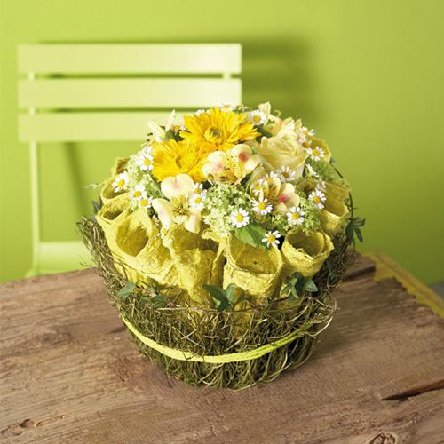 Itens Tigela de arranjo de flores em espuma floral úmida Alt.6cm Ø14cm 4 unid.