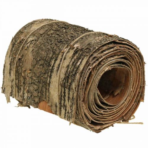 Floristik24 Rolo de casca de bétula marrom, casca cinza para artesanato 15×300cm