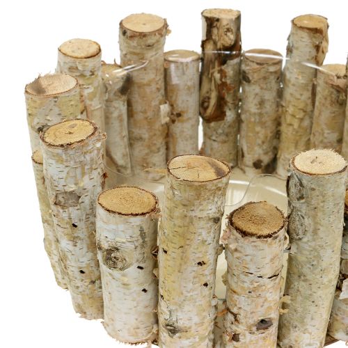 Floristik24 Tigela para plantas feita de ramos de bétula Alt.14cm Ø24cm