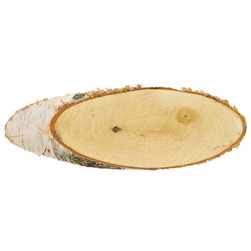 Discos de bétula oval natureza discos de madeira deco 18-22cm 10p