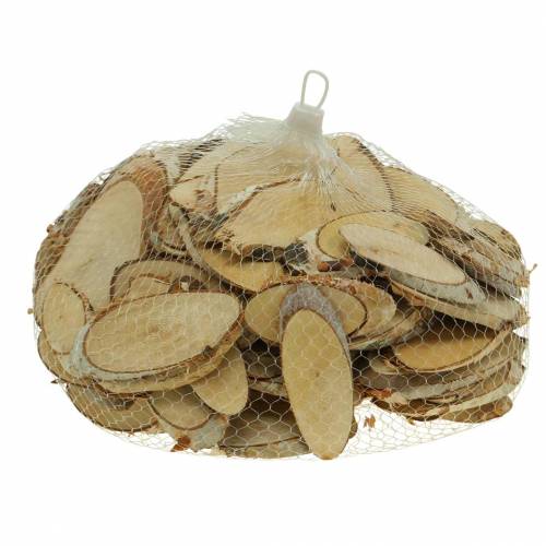 Floristik24 Fatias de bétula oval natural 4×8cm 1kg para decoração