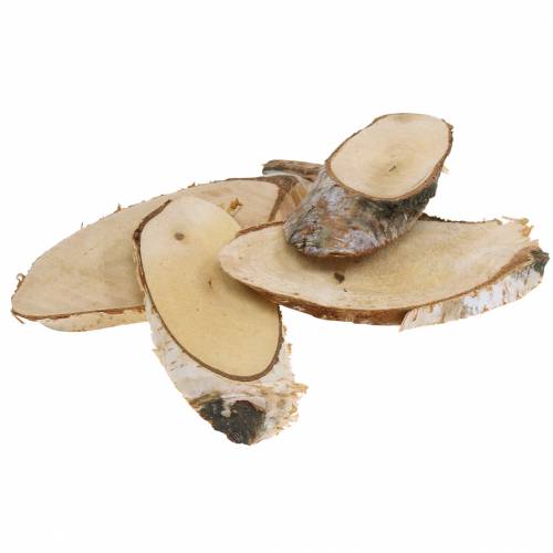 Floristik24 Fatias de bétula oval natural 4×8cm 1kg para decoração