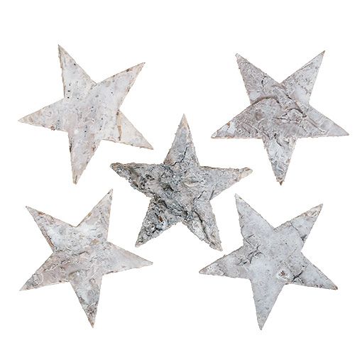 Itens Estrela de bétula caiada 6,5 cm 36 un