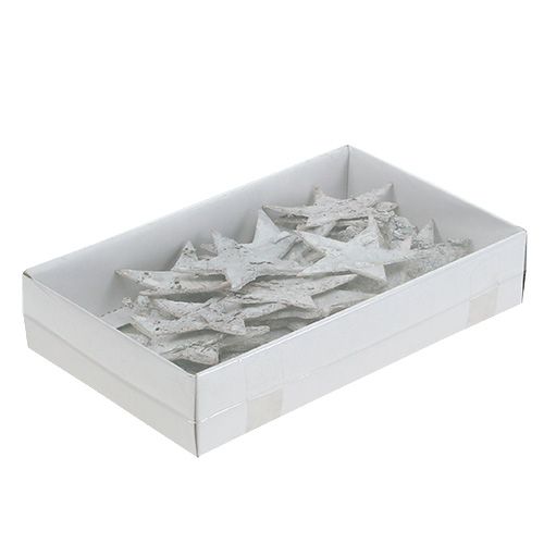 Itens Estrela de bétula caiada 6,5 cm 36 un