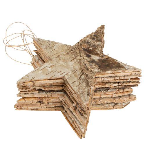 Itens Estrelas de bétula para pendurar estrelas casca de bétula natural 15cm 6 un