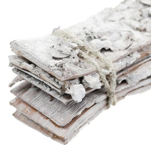 Floristik24 Tiras de bétula branqueadas 20cm x 4cm 8 peças