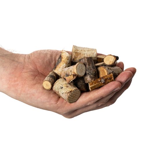 Peças decorativas de madeira de bétula com casca para artesanato, 3 cm, 300 g | Floristik24.pt