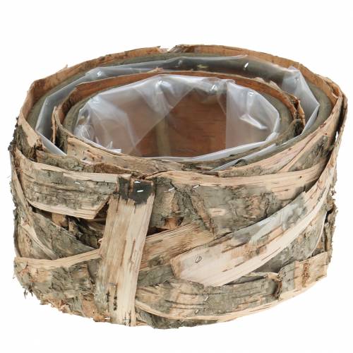 Itens Vaso de bétula redondo plantador Ø17/23cm 2pcs