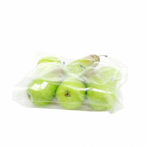 Floristik24 Pêra fictícia alimentar 10,5 cm verde 6 unidades