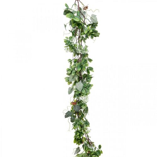 Floristik24 Guirlanda de folhas deco guirlanda planta artificial verde 180cm