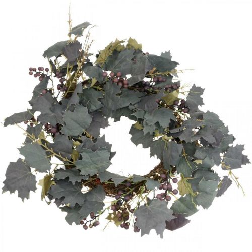 Itens Coroa decorativa de folhas de videira e uvas Coroa de outono de videiras Ø60cm