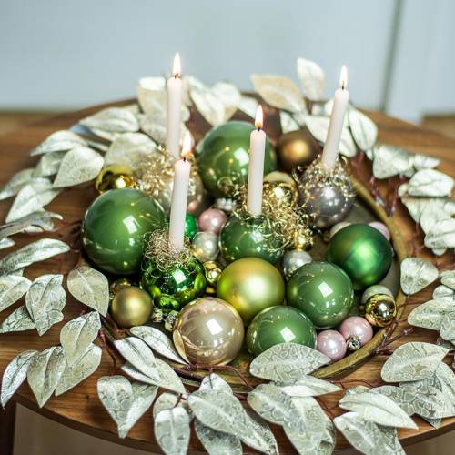 Floristik24 Grinalda de folhas de ponta de champanhe artificial deixa Ø48cm