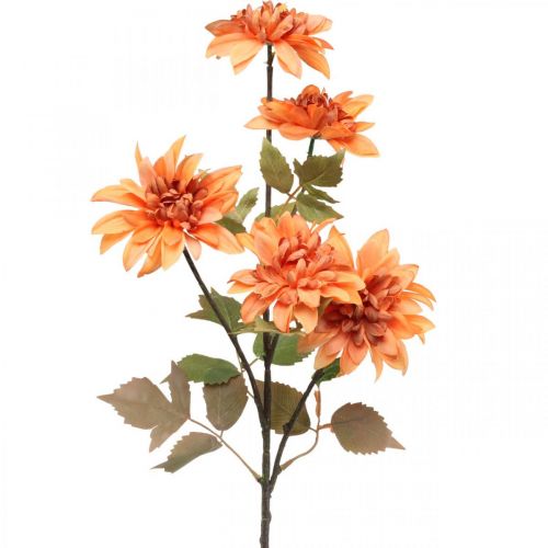 Floristik24 Flor decorativa dália, decoração de outono, flor de seda laranja 55cm Ø9 / 11cm