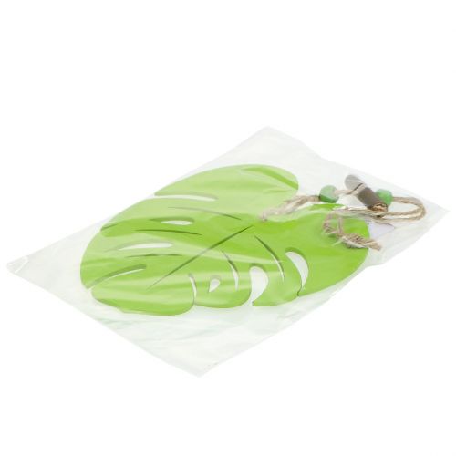 Floristik24 Folha de decoração de janela para pendurar verde claro 14,5cm