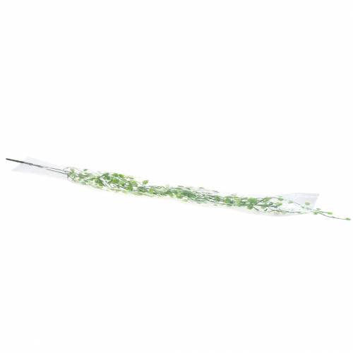 Floristik24 Guirlanda de folhas de 2 fios artificiais verdes de 87 cm
