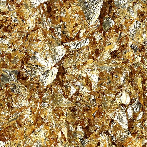 Floristik24 Folha de metal em flocos ouro 25g