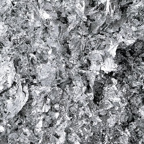 Folha de metal em flocos de prata 15g
