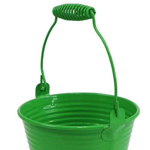 Floristik24 Balde decorativo verde Ø11cm H9.5cm