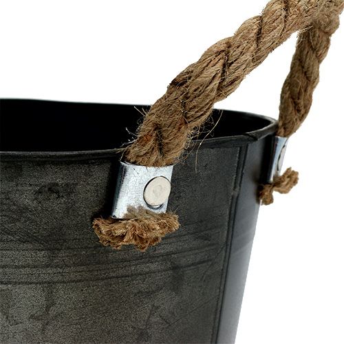 Floristik24 Tigela de lata antiga oval 31 x 20cm H15cm 2pcs