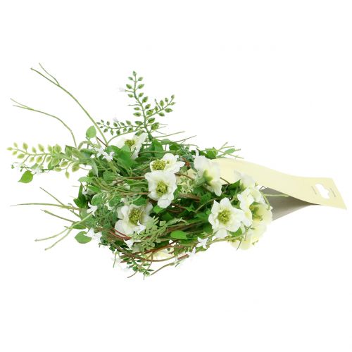Floristik24 Guirlanda de flores brancas 180cm