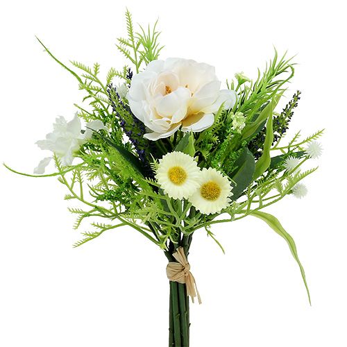 Floristik24 Bouquet com Bellis Branco 20cm
