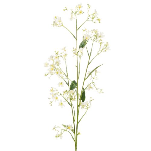 Ramo decorativo de flor de macieira artificial para dar um toque de cor à sala de estar, cor creme, 108 cm, 2 peças.