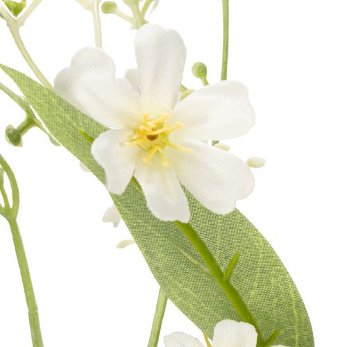 Itens Ramo decorativo de flor de macieira artificial para dar um toque de cor à sala de estar, cor creme, 108 cm, 2 peças.