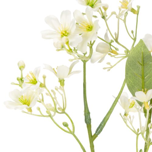 Itens Ramo decorativo de flor de macieira artificial para dar um toque de cor à sala de estar, cor creme, 108 cm, 2 peças.