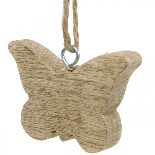 Itens Pingente de madeira, coração de borboleta flor, decoração de primavera natural H5.5/4cm 12 peças