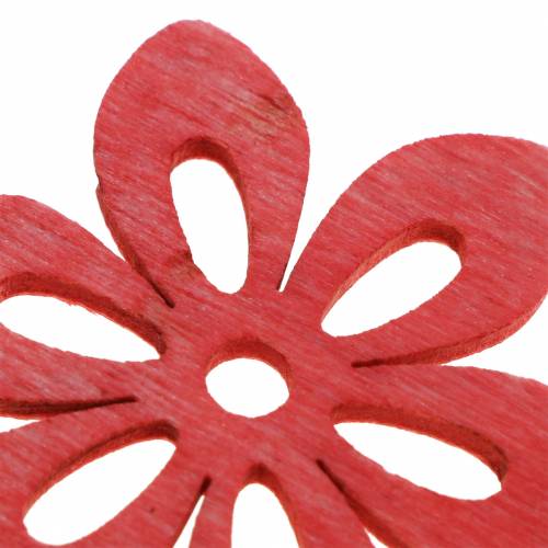 Floristik24 Decoração dispersa flor madeira laranja, amarelo, verde 4cm 72 unidades